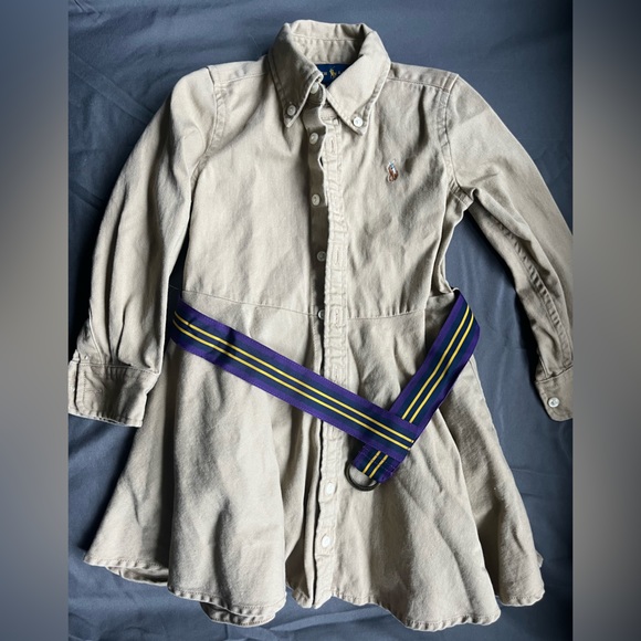 Ralph Lauren girls button down dress - Picture 1 of 3